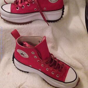 Converse Hi-Top Designer Bright Red A06157C WNBA Styled